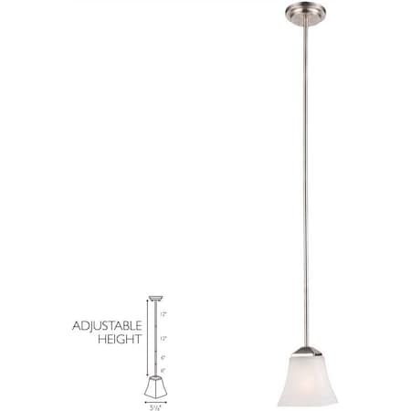 Design House Torino 1-Light Satin Nickel Mini Pendant 587709